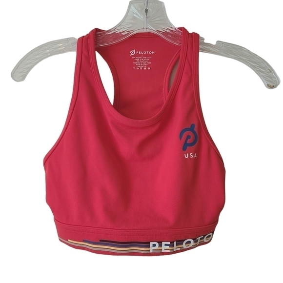 Peloton | Women's Red High Neck Sports Bra (Size Small) - Picture 2 of 11